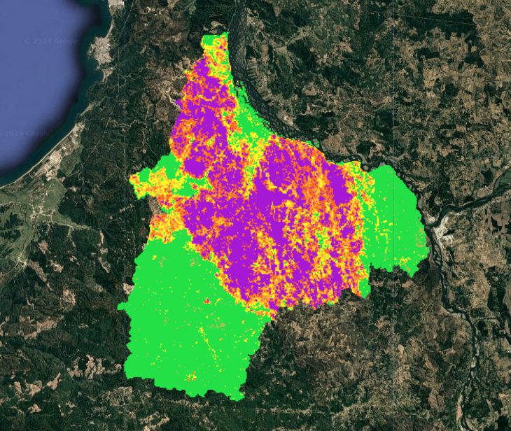 Burn SeveridApp: wildfire severity derived from satellite imagery