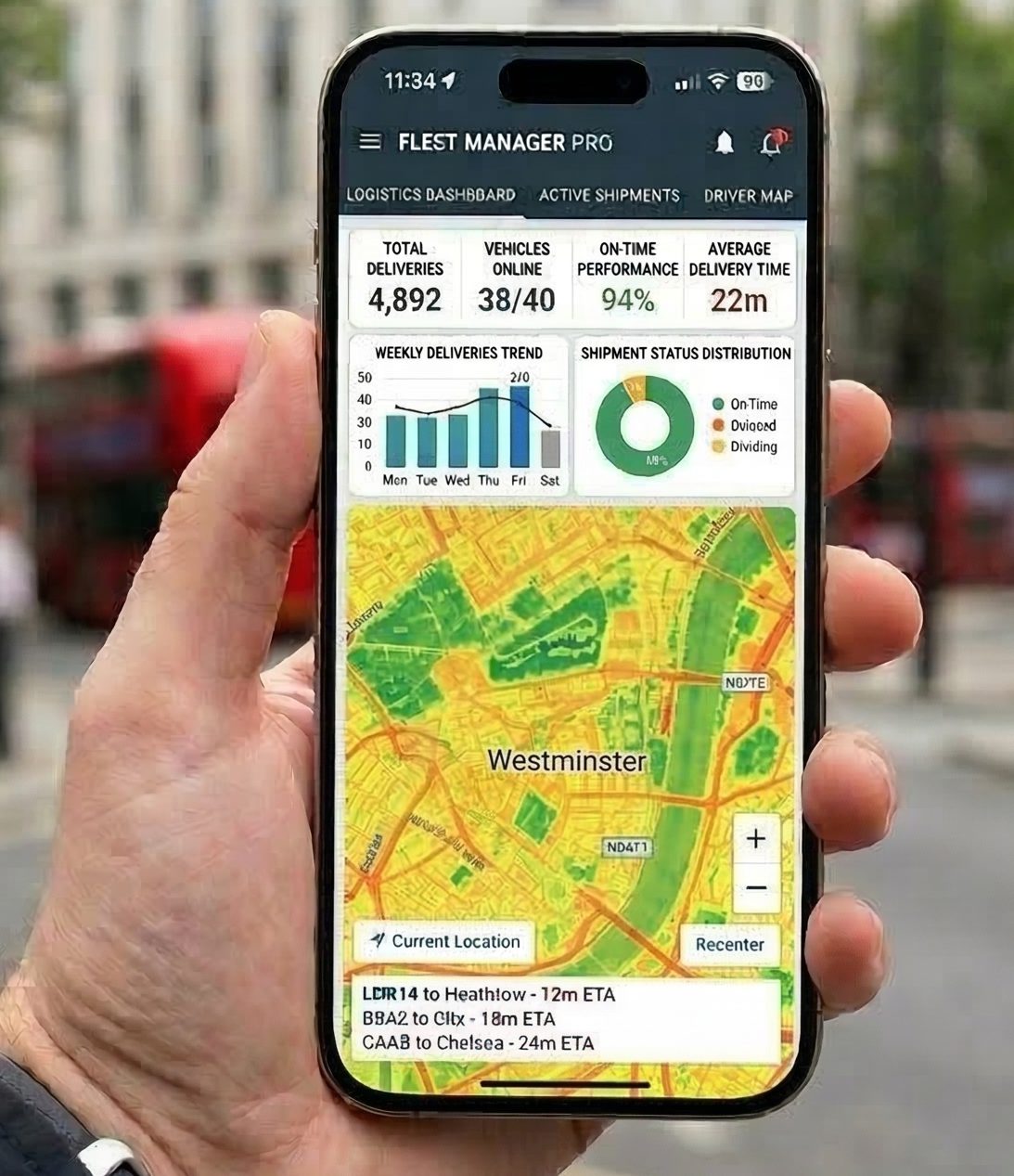 Web application running on a mobile phone